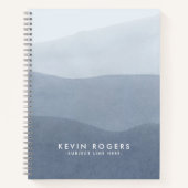 Tranquile Gray & White Gradation Modernes Design Notizblock (Vorderseite)