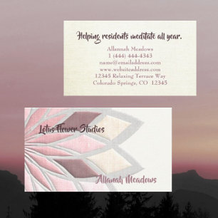 Tranquile Pastel Lotus Blume Business Card Visitenkarte