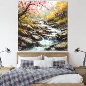 Tranquile Strömung durch ein malerisches Leinwanddruck (Insitu (Schlafzimmer))