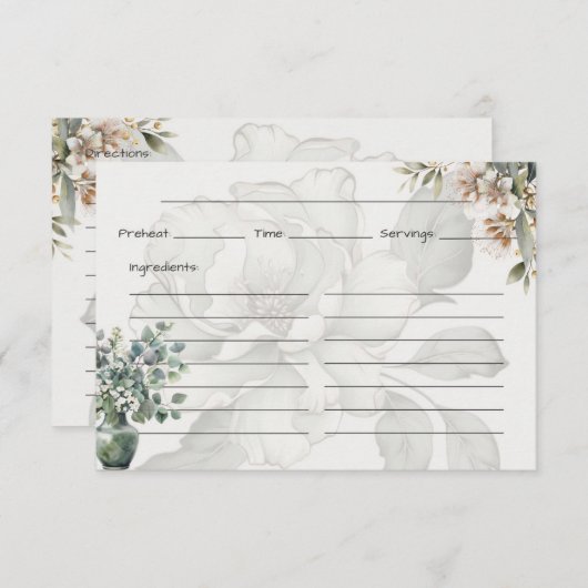 Tranquility Basic Rezept Card Begleitkarte (Vorne/Hinten)