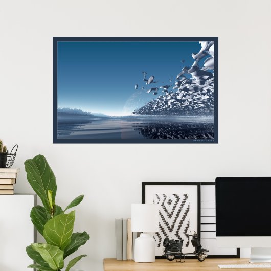 Tranquility Blue I Poster (Heimbüro)