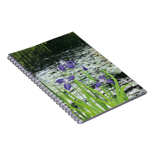 "Tranquility" Lila Iris-Notebook Notizblock (Rechte Seite)
