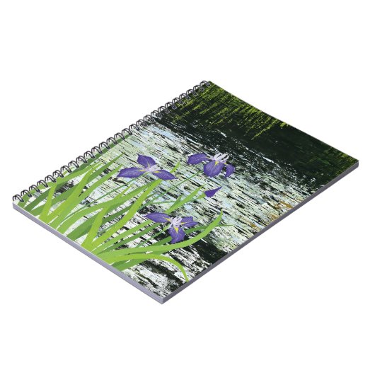 "Tranquility" Lila Iris-Notebook Notizblock (Linke Seite)