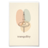 Tranquility Minimalist Candle Poster (Vorne)