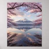 Tranquility of Mount Fuji Reflection Poster (Vorne)