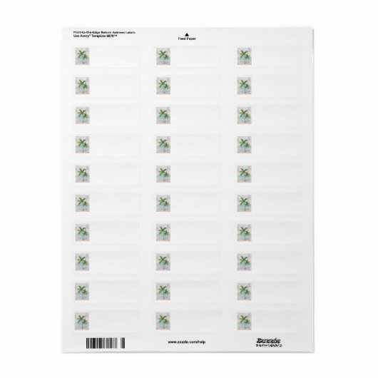Tranquility Palm Tree Labels (Vorne)