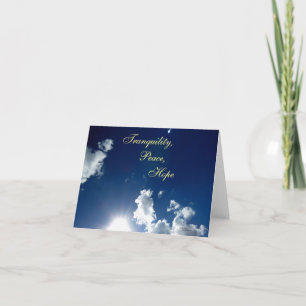 Tranquility Peace Hope Clouds Note Card Karte