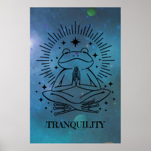 Tranquility Yoga Frog Poster