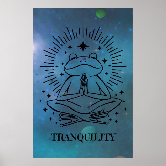 Tranquility Yoga Frog Poster (Vorne)