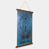 Tranquility Yoga Frogs Wandteppich Mit Holzrahmen (Gewinkelt)
