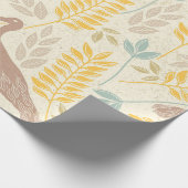 Tranquise Crane & Foliage Wrapping Paper Geschenkpapier (Ecke)