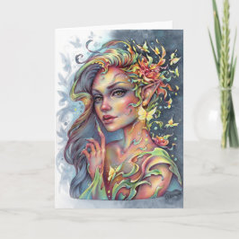 Tranquise Grace Falted Grußkarte Fee Fantasie Karte