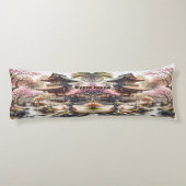 Tranquisit Kyōto Japan Aquarellzeichnung | Seitenschläferkissen (Rückseite)