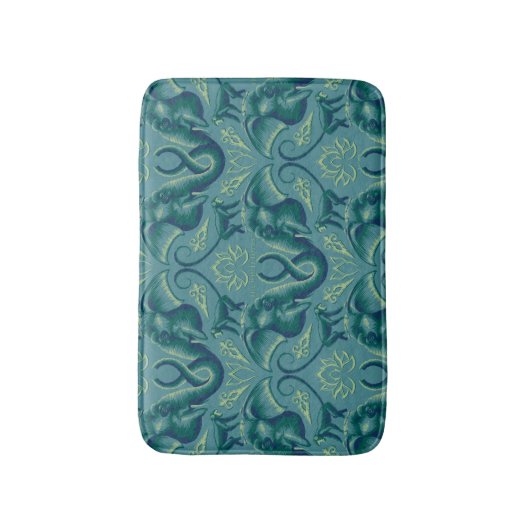 Tranquisit Safari Tapestry Pattern - Der weiße Lot Badematte (Vorderseite Vertikal)