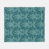 Tranquisit Safari Tapestry Pattern - Der weiße Lot Fleecedecke (Vorderseite (Horizontal))