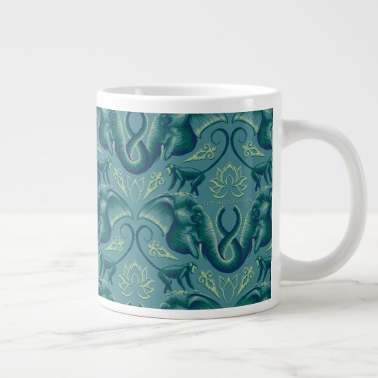 Tranquisit Safari Tapestry Pattern - Der weiße Lot Jumbo-Tasse (Rechts)