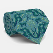 Tranquisit Safari Tapestry Pattern - Der weiße Lot Krawatte (Gerollt)