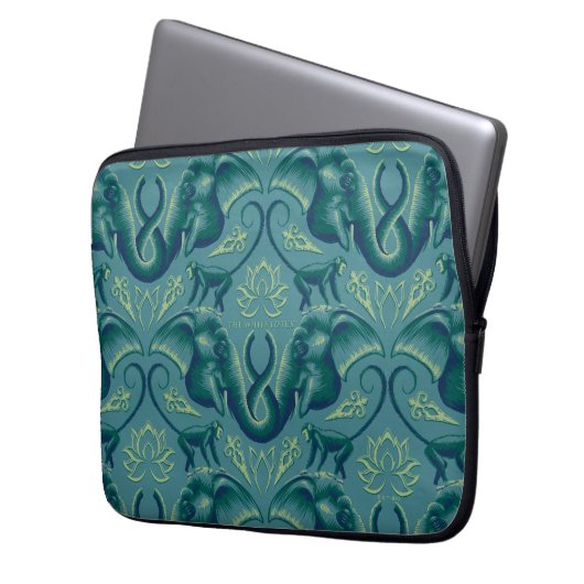 Tranquisit Safari Tapestry Pattern - Der weiße Lot Laptopschutzhülle (Vorderseite Links)