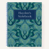 Tranquisit Safari Tapestry Pattern - Der weiße Lot Notizblock (Vorderseite)