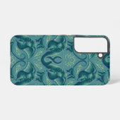 Tranquisit Safari Tapestry Pattern - Der weiße Lot Samsung Galaxy Hülle (Rückseite (Horizontal))