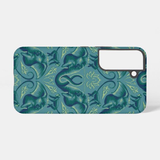 Tranquisit Safari Tapestry Pattern - Der weiße Lot Samsung Galaxy Hülle (Rückseite (Horizontal))