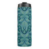 Tranquisit Safari Tapestry Pattern - Der weiße Lot Thermosbecher (Vorderseite)