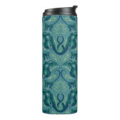 Tranquisit Safari Tapestry Pattern - Der weiße Lot Thermosbecher (Nach links gedreht)