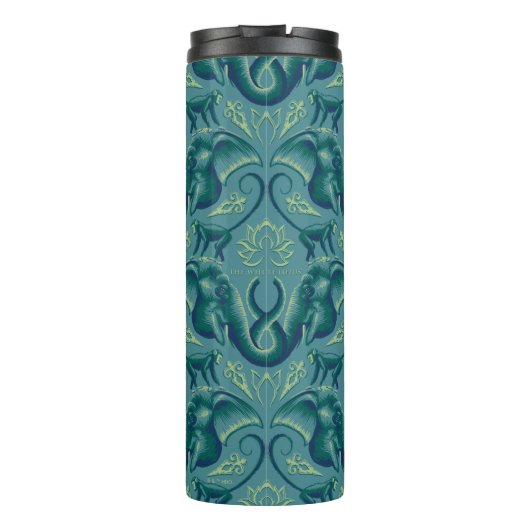 Tranquisit Safari Tapestry Pattern - Der weiße Lot Thermosbecher (Rückseite)