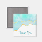 Tranquisit Tropical Green mit Gold Border Vielen D Magnet (Vorderseite/Rückseite)