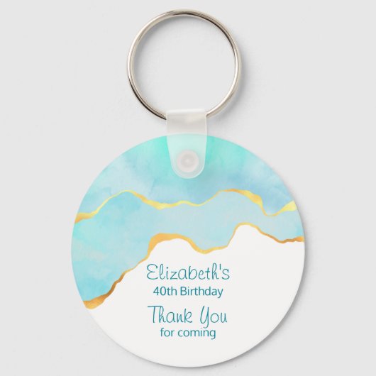 Tranquisit Tropical Green mit Gold Border Vielen D Schlüsselanhänger (Vorderseite)