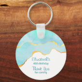 Tranquisit Tropical Green mit Gold Border Vielen D Schlüsselanhänger (Vorderseite)