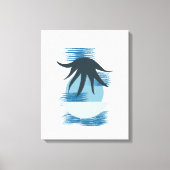 Tranquisite monochrome Farbtöne der blauen Leinwan Leinwanddruck (Vorderseite)