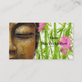 Tranquisiter Gold Buddha und Floral Business Card Visitenkarte
