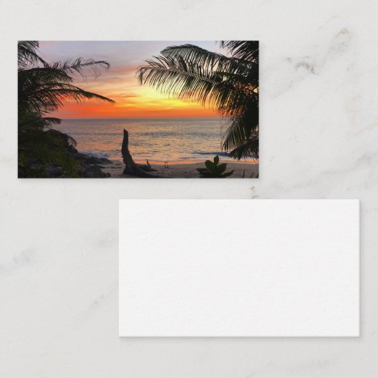 Tranquisiter Hawaiischer tropischer Inselstrand So Visitenkarte (Vorne/Hinten)