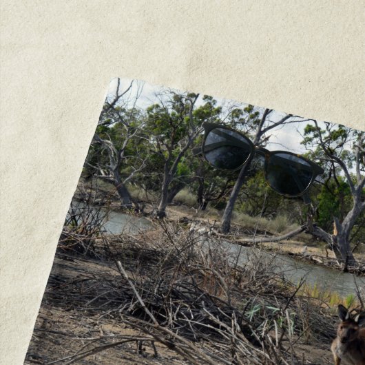 Tranquisiter Moment: Australisches Kangaroo in Bil Strandtuch (Beispiel)