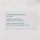 Tranquisiter Wald / Dunkelgrün Visitenkarte (Rückseite)