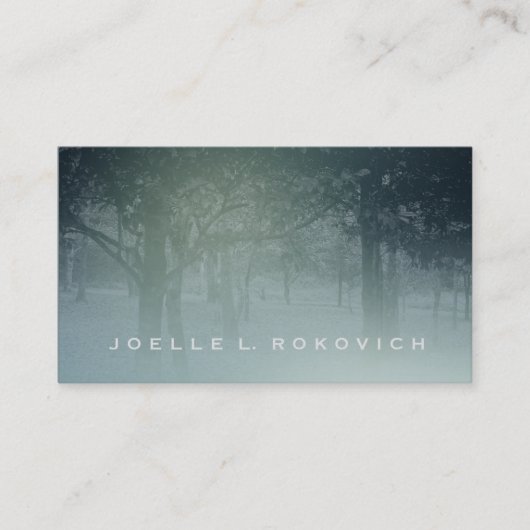 Tranquisiter Wald / Dunkelgrün Visitenkarte (Vorderseite)