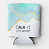 Tranquisites tropisches Grün mit goldenen Grenze G Dosenkühler (Vorderseite)