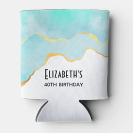 Tranquisites tropisches Grün mit goldenen Grenze G Dosenkühler