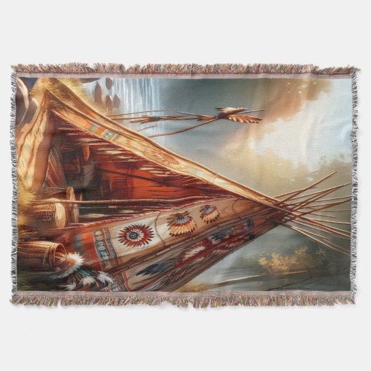 Tranquisitorische Indianer durch einen ruhigen Flu Decke (Vorderseite)