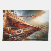 Tranquisitorische Indianer durch einen ruhigen Flu Geschirrtuch (Horizontal)