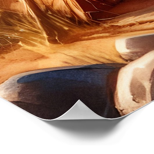 Tranquisitorische Indianer durch einen ruhigen Flu Poster (Ecke)