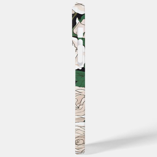 Tranquisitorische Weiße Rose Muster Case-Mate iPhone Hülle (Rückseite / Links)