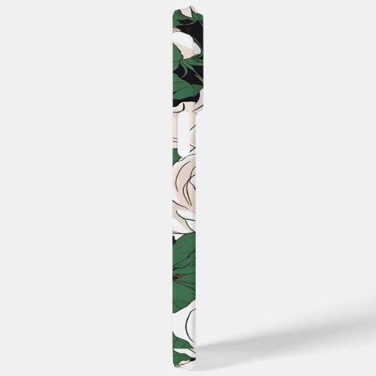 Tranquisitorische Weiße Rose Muster Case-Mate iPhone Hülle (Rückseite / Rechts)