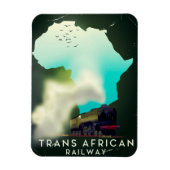 Trans African Railway Travel Poster Magnet (Vertikal)