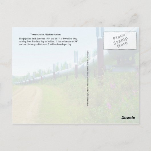 Trans-Alaska-Pipeline-System, Alaska Postkarte (Rückseite)