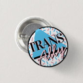 Trans Ally Pink Blue Sprinkles 90er LGBT Button (Vorne & Hinten)