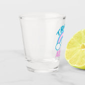 Trans Ally Transgender Rainbow Blue Pink White Schnapsglas (Links)
