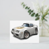 Trans am White Car 1979-81 Postkarte (Stehend Vorderseite)