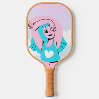 trans art design on pickleball paddle